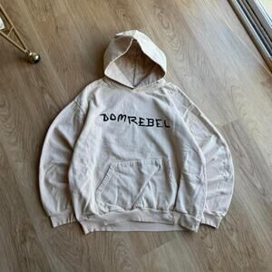 Domrebel Heavy Weight Thick Cotton Embroidered Logo Designer Hoodie